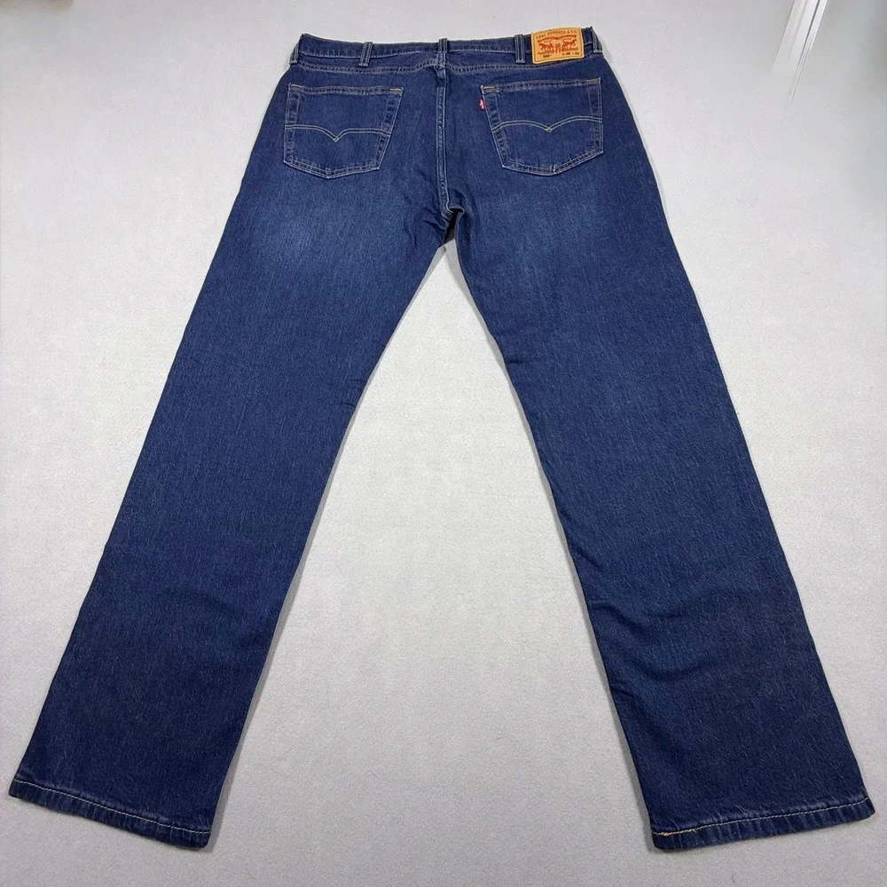 Levis 505 Regular Fit‎ Straight Leg Blue Denim Jeans Mens 36x32 Indigo NWT